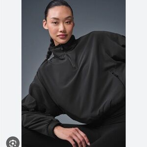 ALO Yoga Black Cropped Elevation Coverup